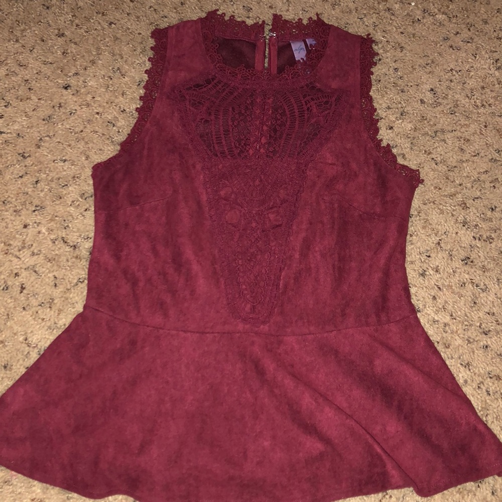 Velvet burgundy tank